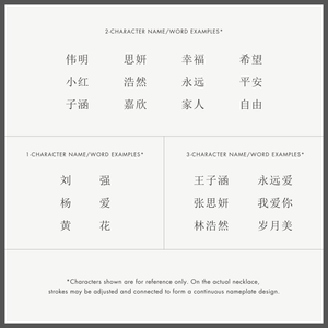 Chinese Hanzi Name Necklace