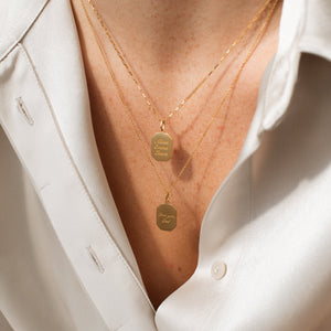 Classic Tag Engraved Necklace