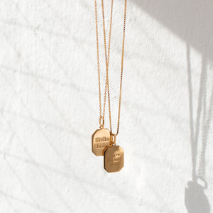 Classic Tag Engraved Necklace