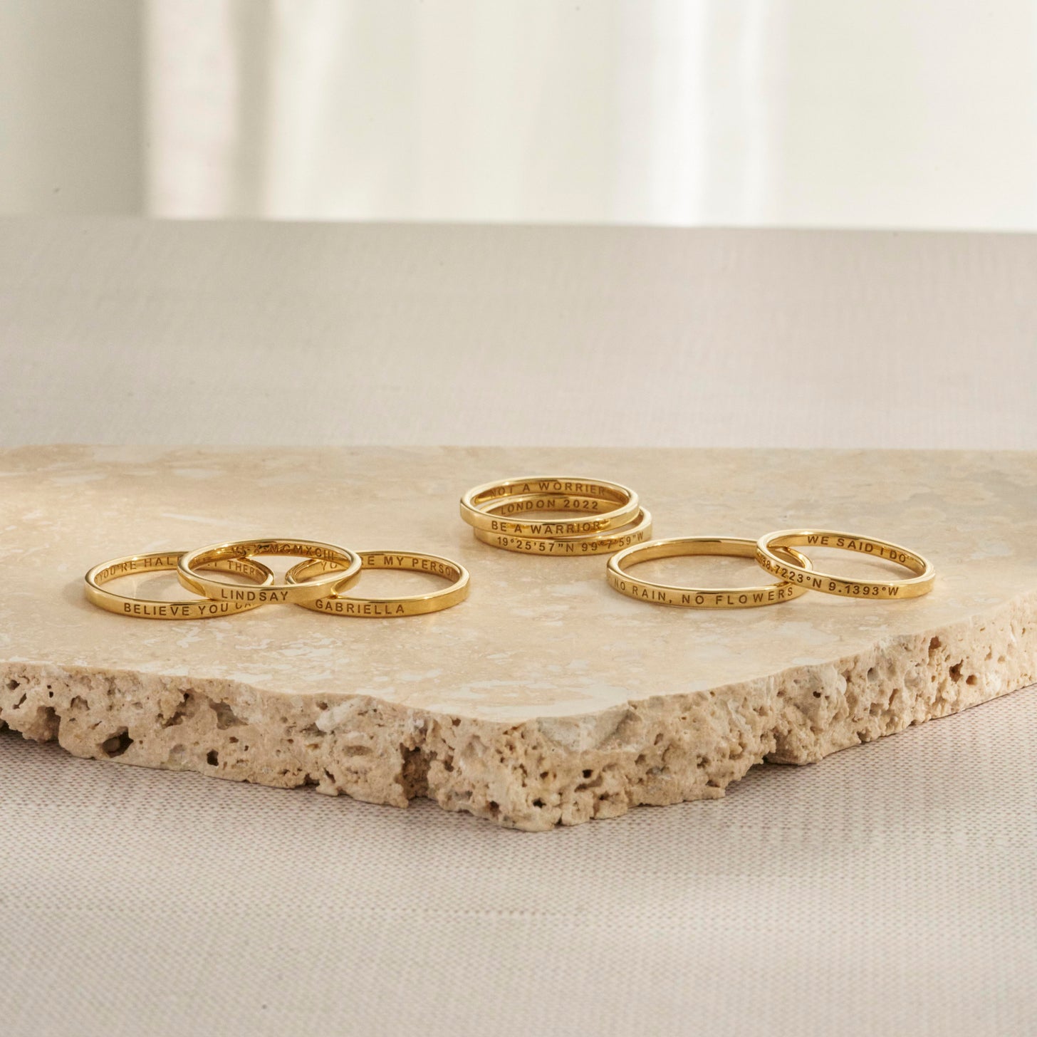 Dainty Band Engraved Ring