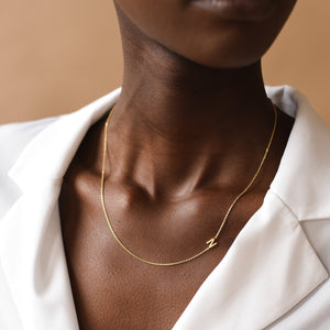 Sideway Spaced Letter Necklace