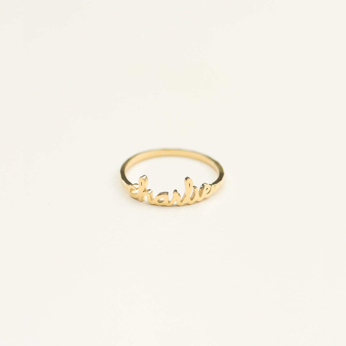 Dainty Cursive Name Ring