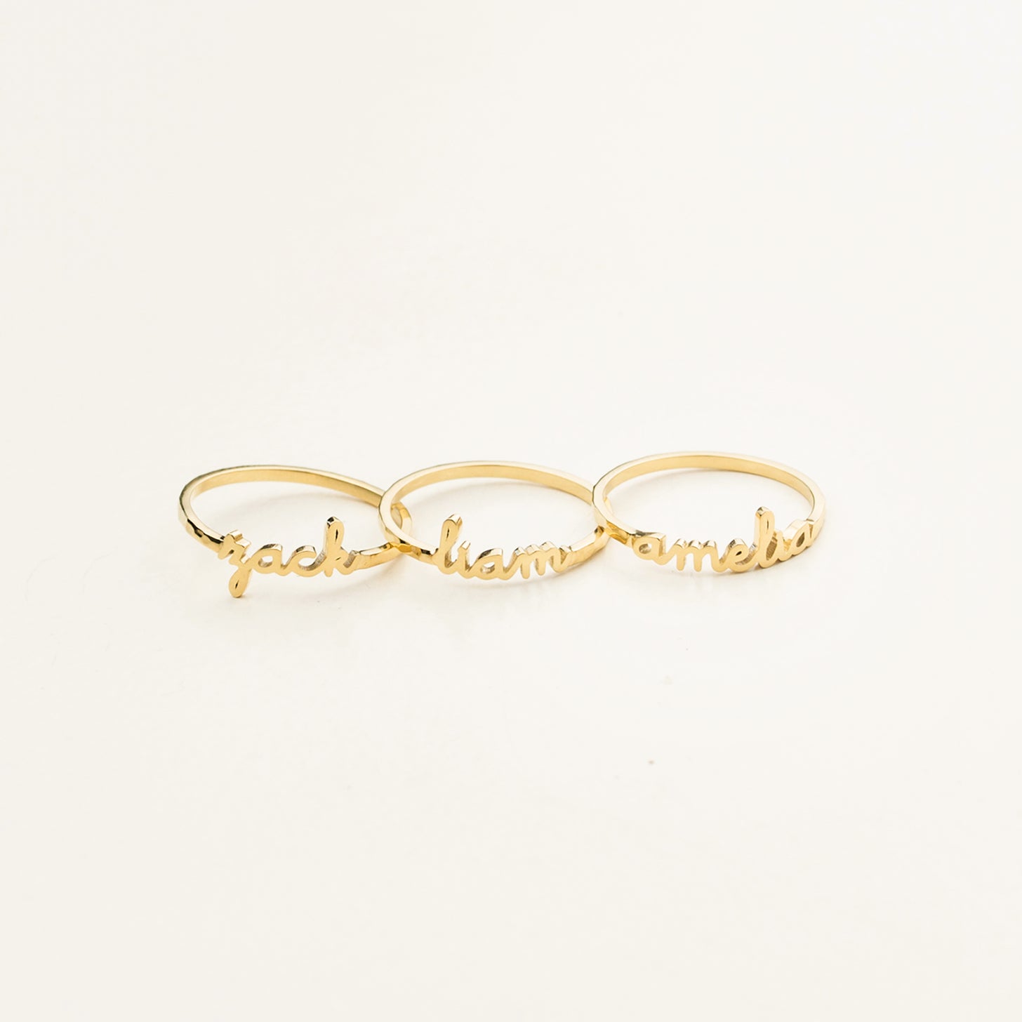 Dainty Cursive Name Ring