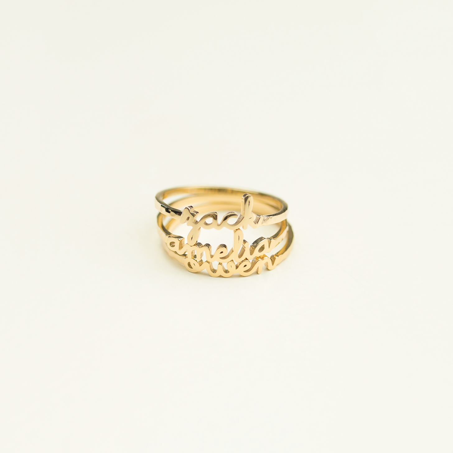 Dainty Cursive Name Ring
