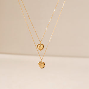 Edged Heart Handwriting Necklace