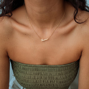Heirloom Script Name Necklace