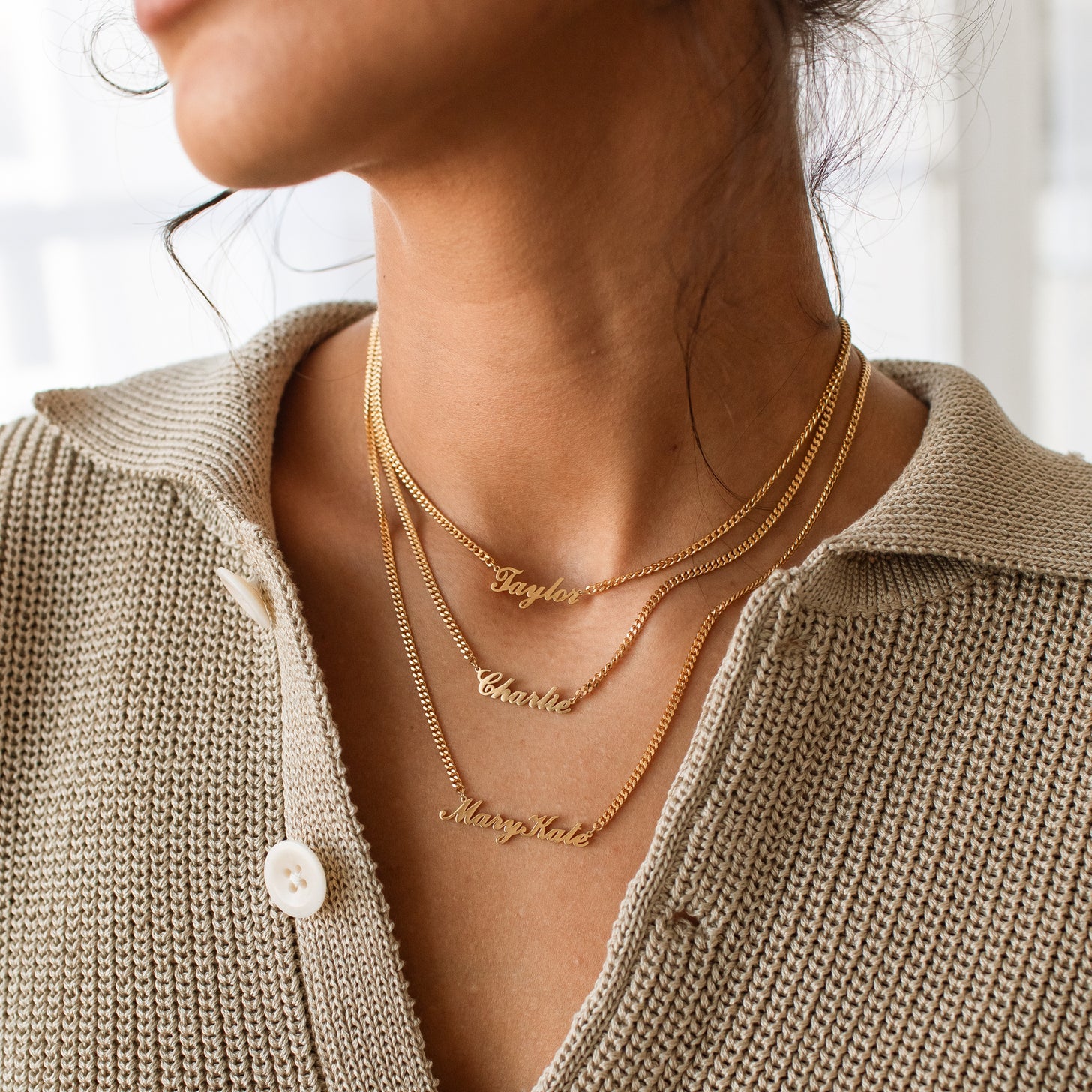 Heirloom Script Name Necklace
