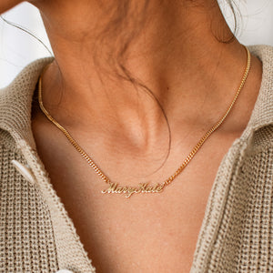 Heirloom Script Name Necklace