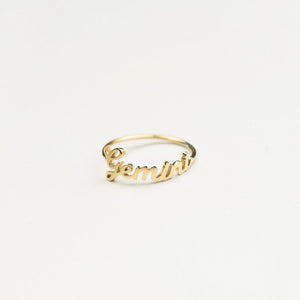 Classic Script Name Ring