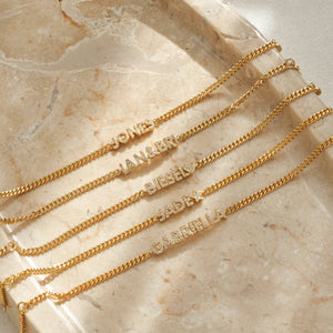 Examples of Nancy Pave Name Bracelets