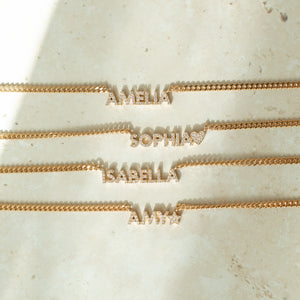 Examples of Nancy Pave Name Necklace