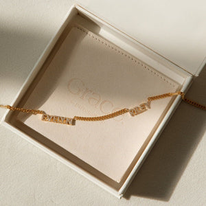 2-name necklace with pave letters