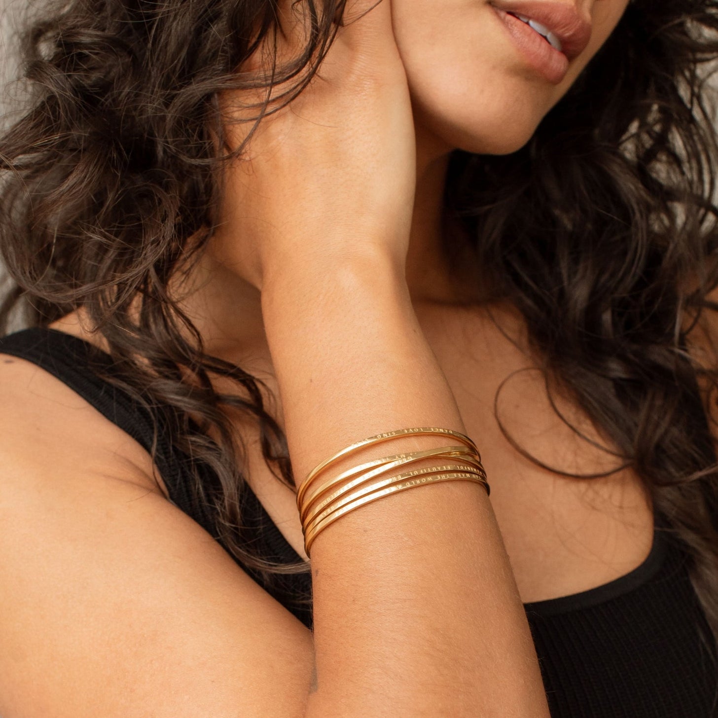 Dainty Cuff Engraved Bracelet