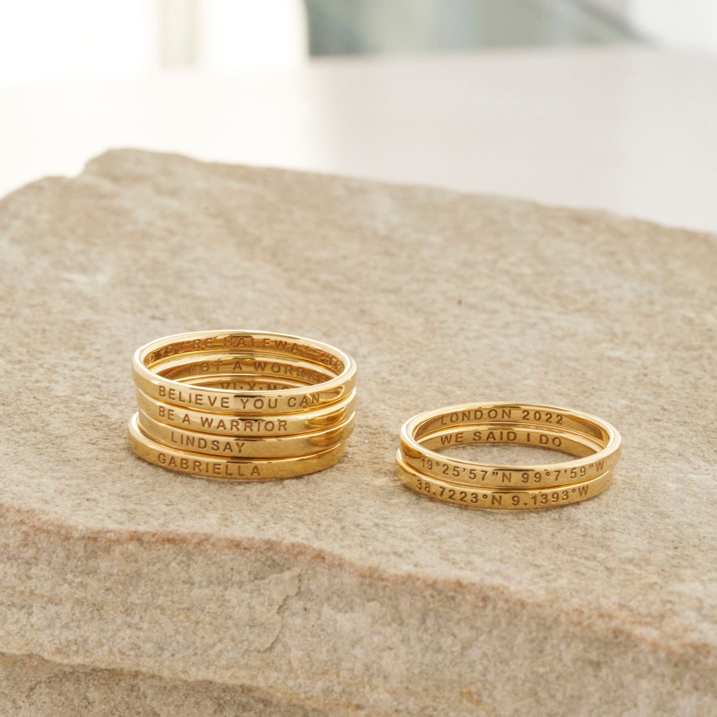 Dainty Band Engraved Ring