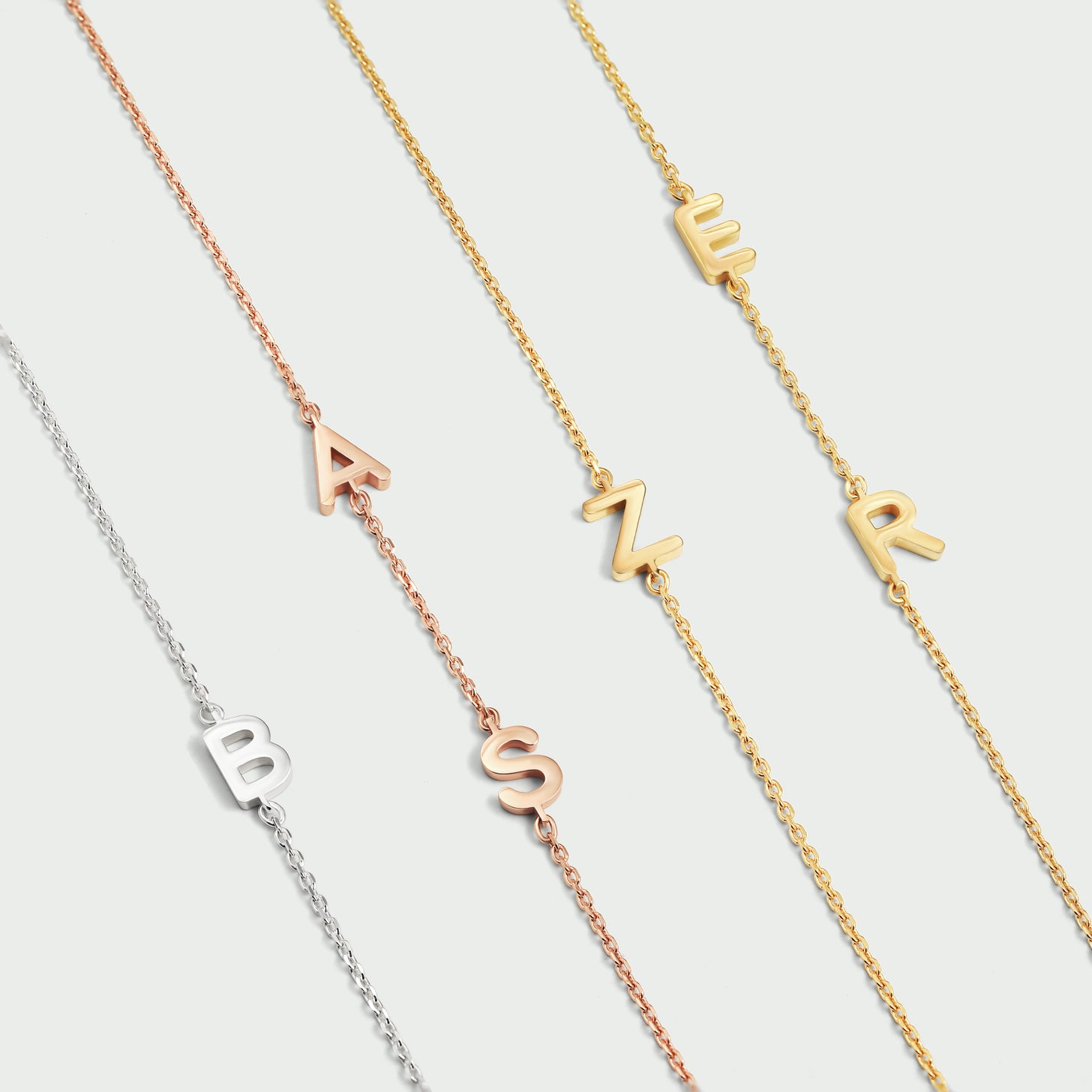Sideway Spaced Letter Necklace