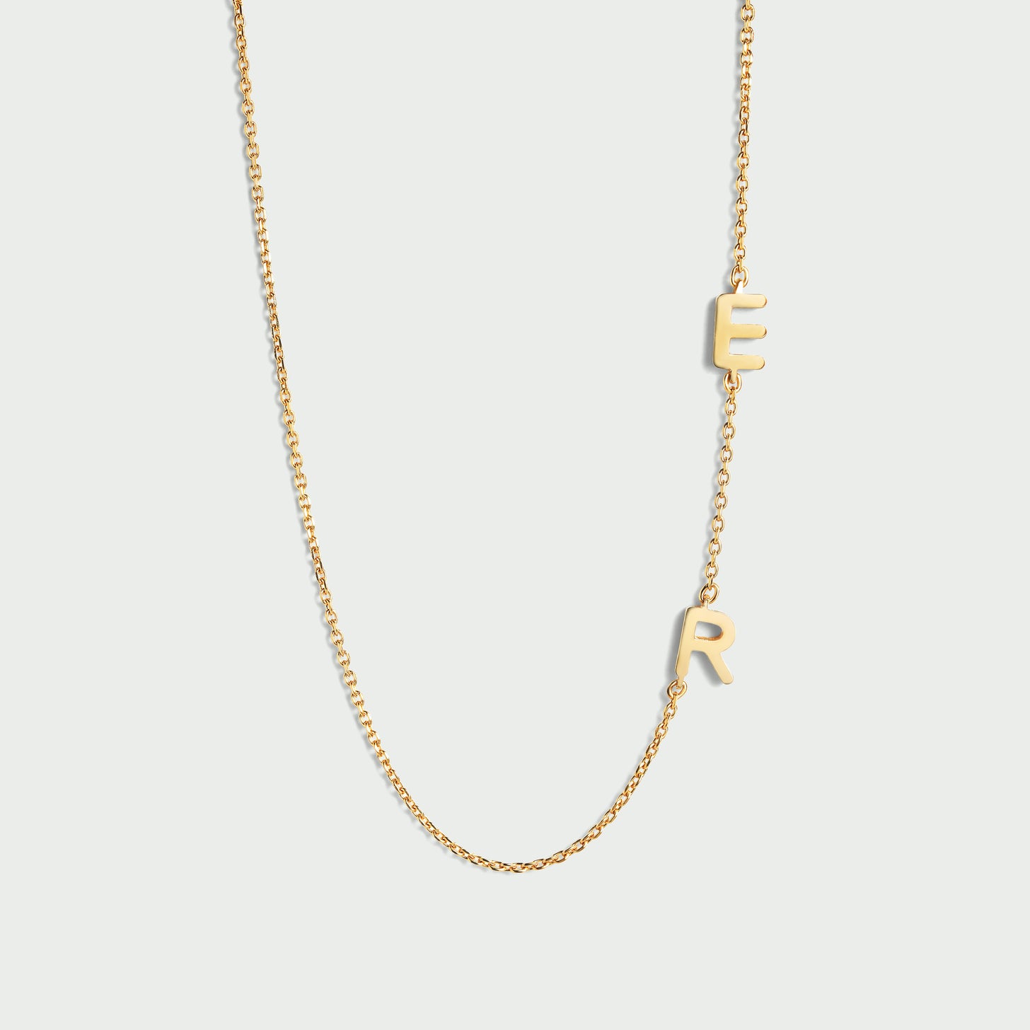 Sideway Spaced Letter Necklace