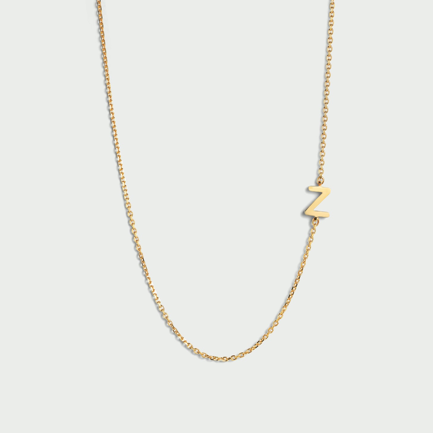 Sideway Spaced Letter Necklace