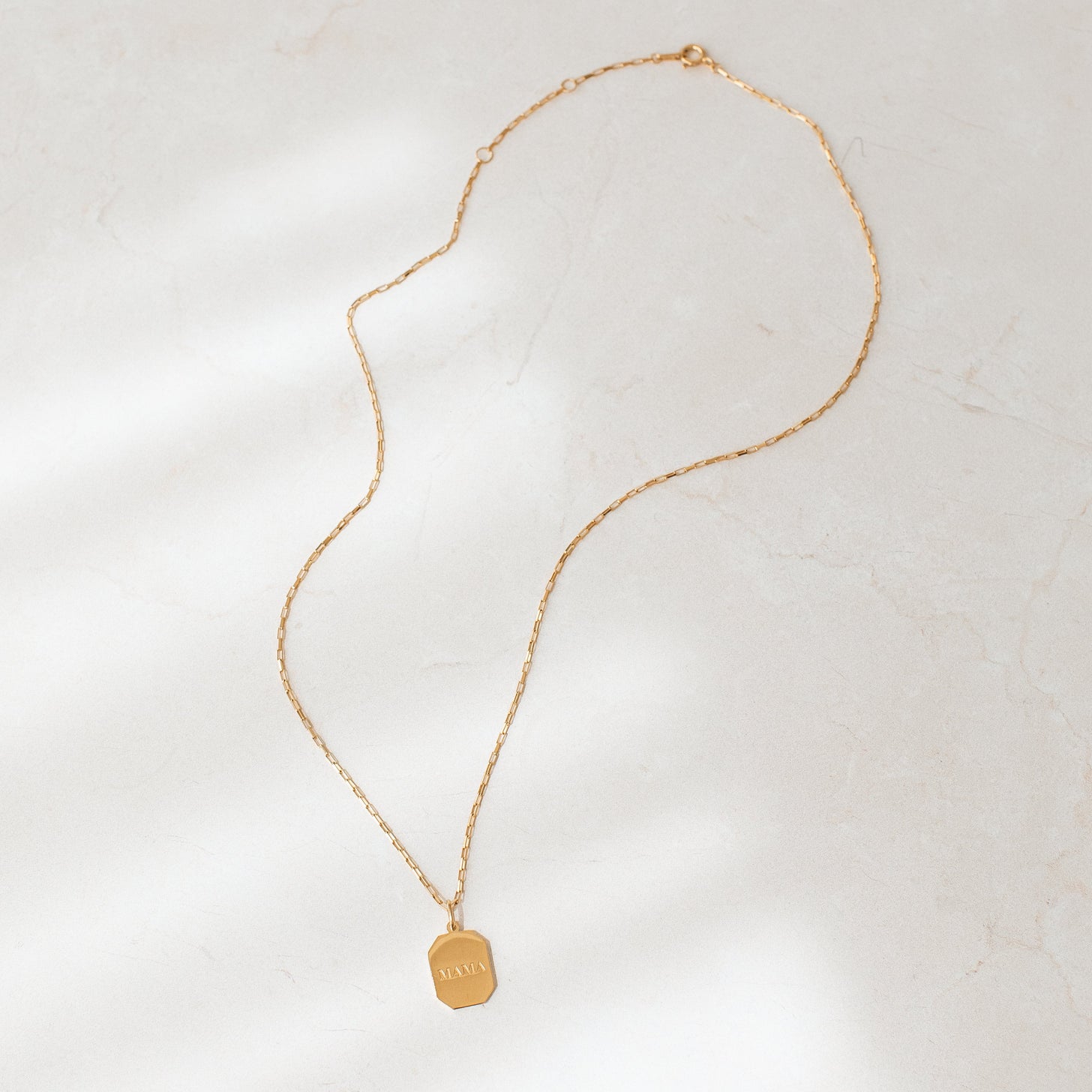 Classic Tag Engraved Necklace