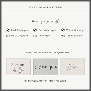 Edged Heart Handwriting Necklace