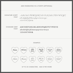 Edged Heart Handwriting Necklace