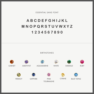 Custom Initial Birthstone Necklace