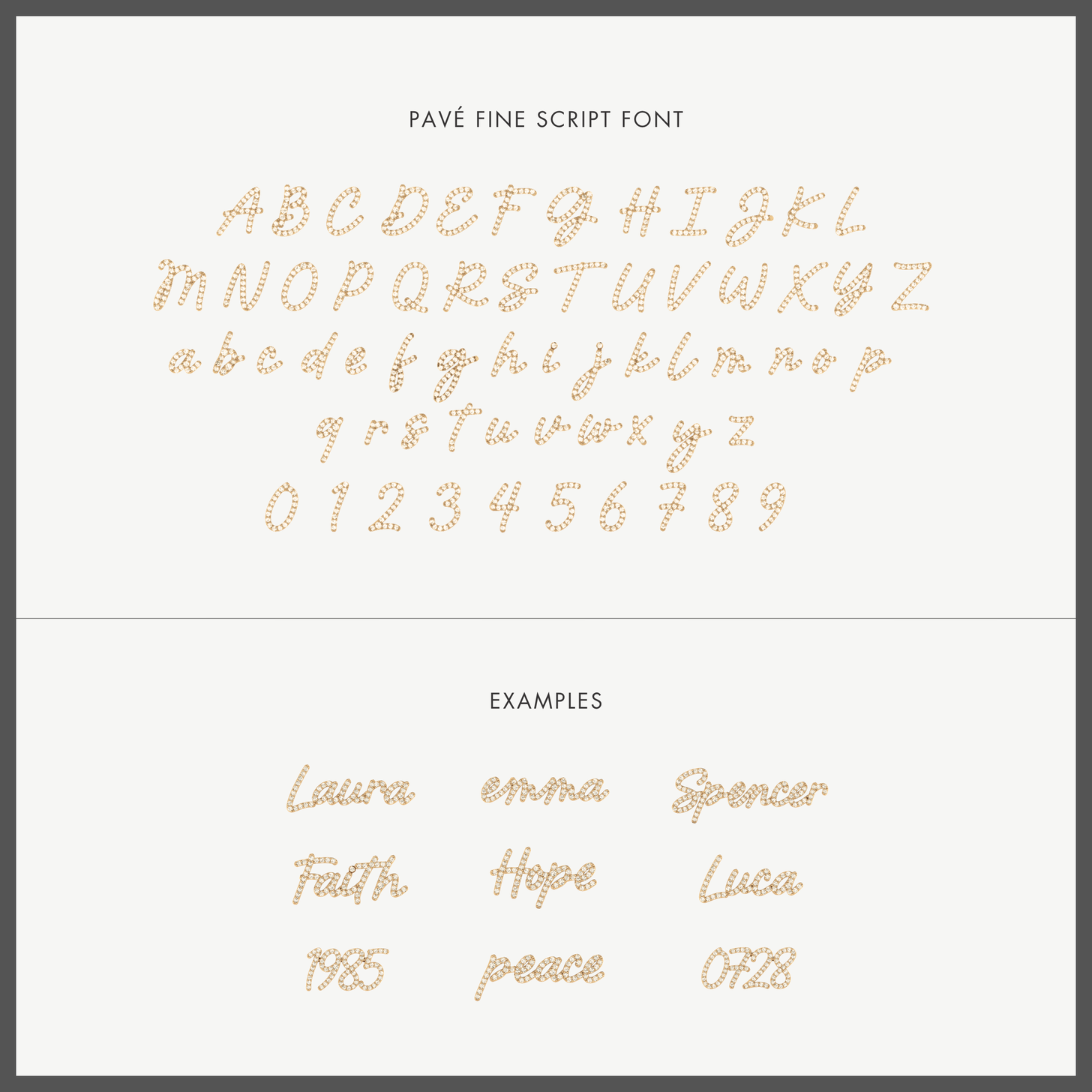 Pavé Fine Script Name Ring