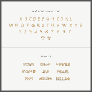 Pavé Modern Block Name Necklace