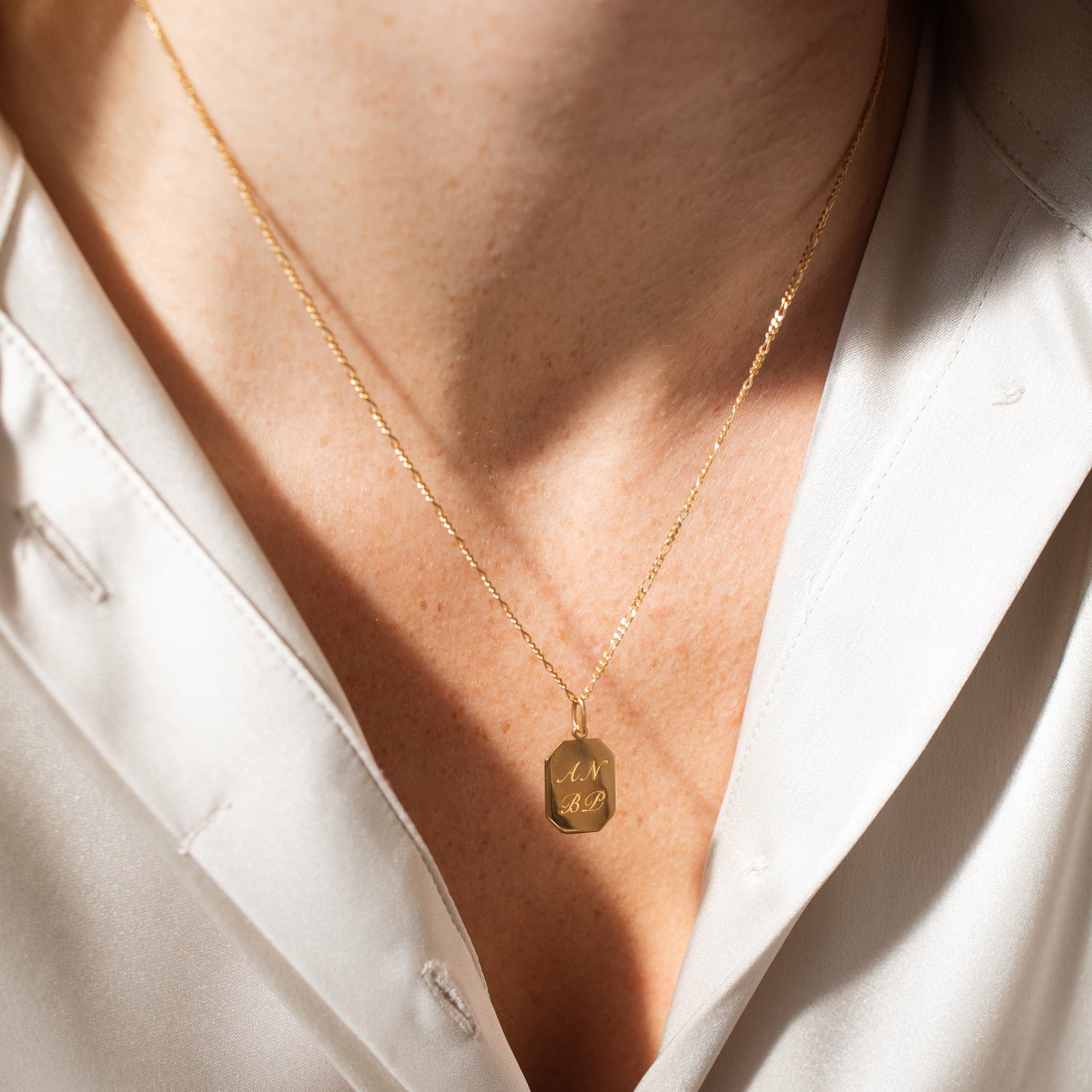 Classic Tag Engraved Necklace